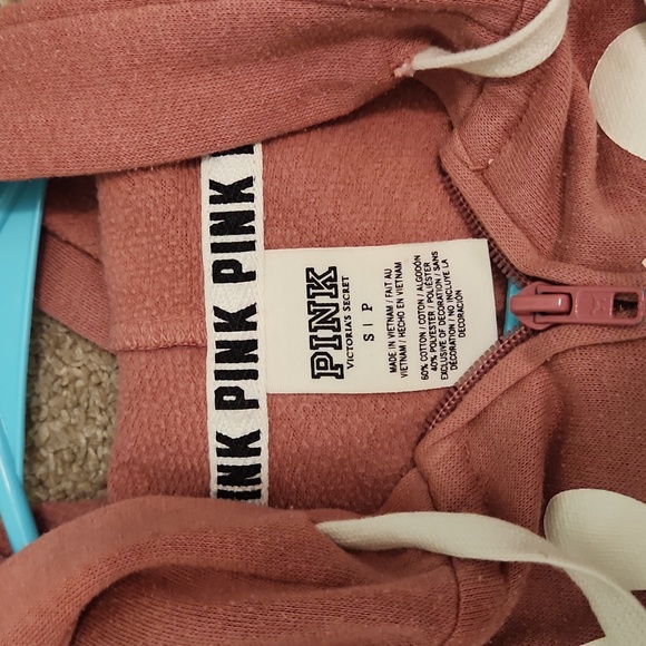 Pink Victoria's Secret Hoodie - Mauve and White - Picture 2 of 2
